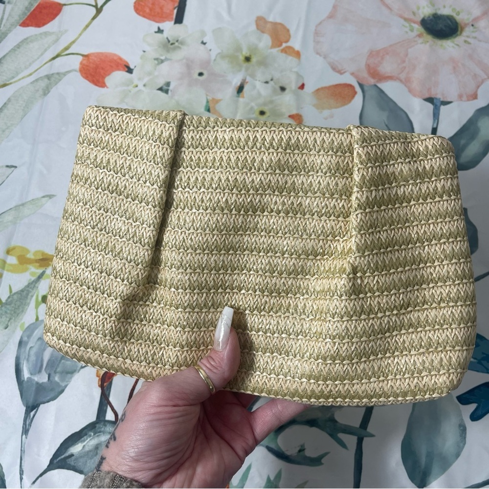 Boho Straw Clutch Purse